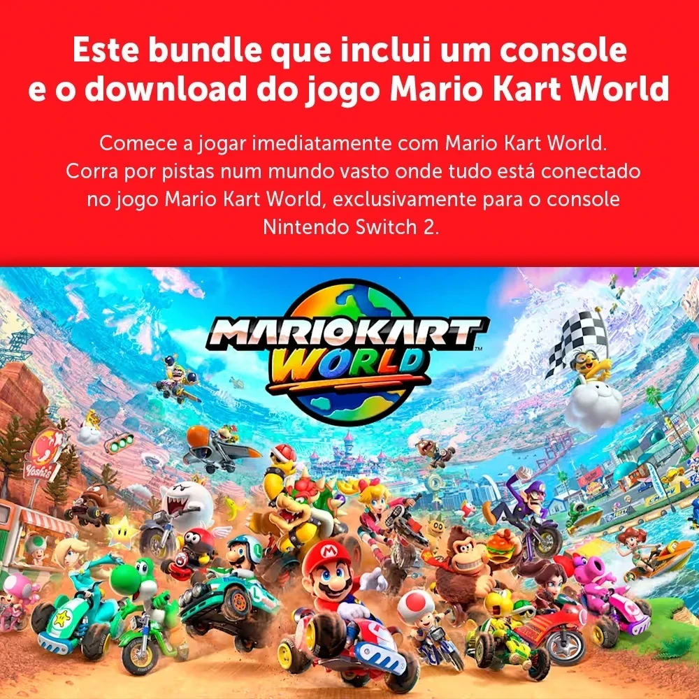 Console Nintendo Switch 2 + Jogo Digital Mario Kart World